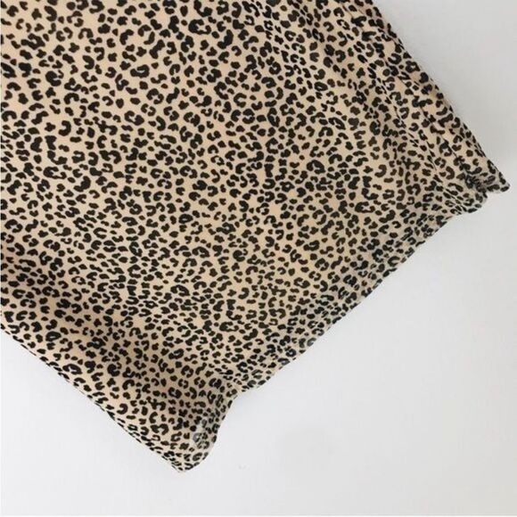 AFRM Leopard Animal Print Mesh Knee Length Skirt Size Small - Picture 5 of 14